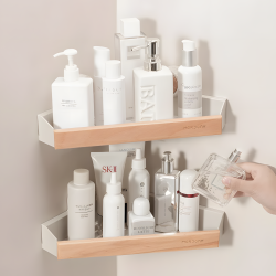 Metal & Wooden Corner Shelf